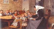 Albert Anker The Creche France oil painting reproduction
